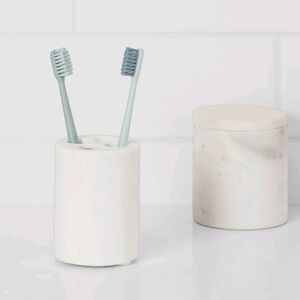 Threshold NWT Marble Toothbrush Holder In White